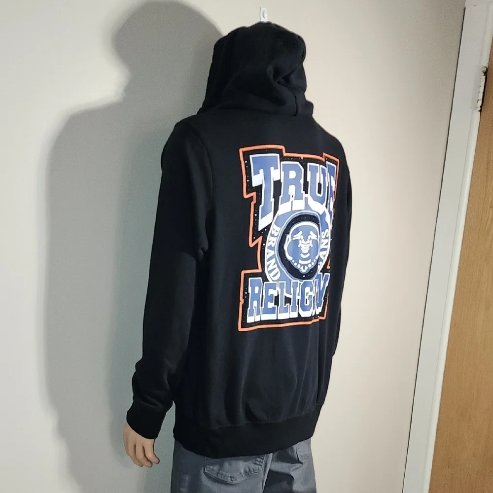 True Religion Black Zip-Up Hoodie